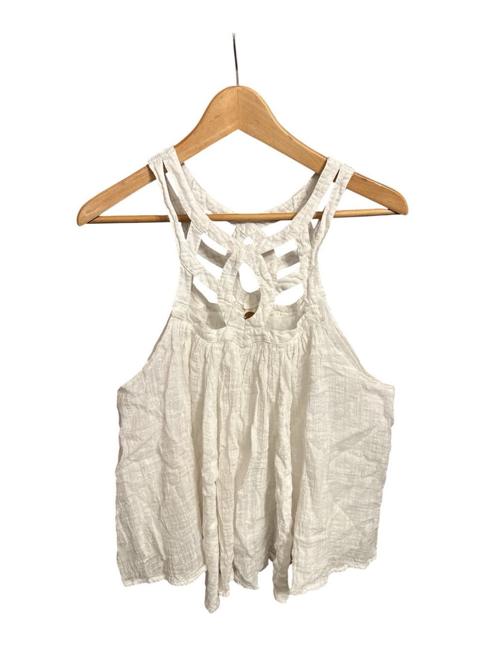 Free People One Geo Flow Blouson Top Med Gauzy Peasant Country  Festival Boho
